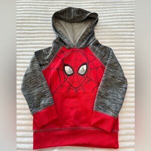 Marvel Red and Gray Spider Web Kids Hoodie
